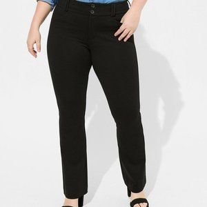 Torrid | Trouser Boot Studio Luxe Ponte Mid-Rise Pant | Size 24R